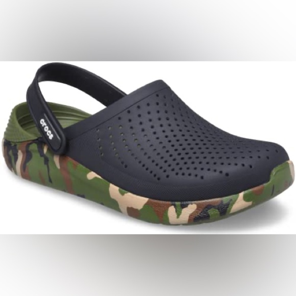 Black and Green Camo Crocs
